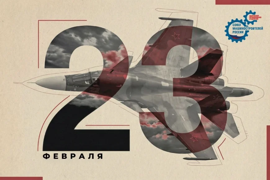 Поздравление Председателя Калужского РО СоюзМаш России Андрея Новикова с Днём защитника Отечества.